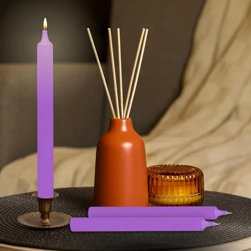 Vista 6 de Axiom Juego de 4 Velas - 10 Pulgadas Anti Goteo - Velas Altas Sin Perfume y Sin Humo - 9 Horas de Quemado - Velas Cónicas para el Hogar, Cenas
