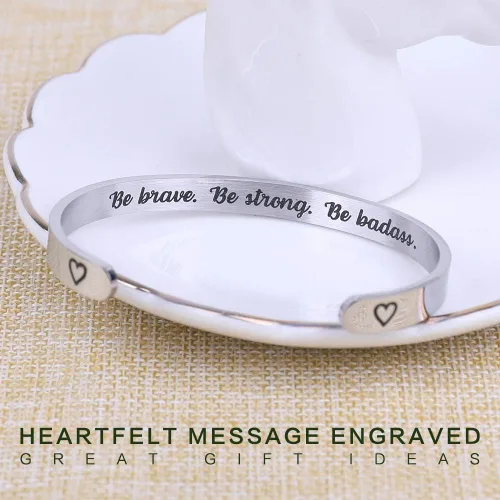 Vista 4 de Pulsera con mensaje oculto, regalos significativos para mujeres, regalos para grandes amigas, joyas de amistad únicas, regalos de cumpleaños