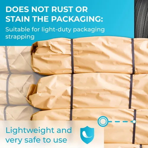 Vista 5 de IDL Packaging Recarga para kits de flejado de polipropileno (PP) de 1/2" para flejado de embalaje – Rollo de flejado de polipropileno de 1/2" x