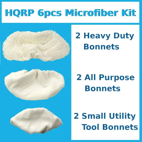 Vista 3 de HQRP Kit de 6 almohadillas de microfibra para trapeador de vapor compatibles con Oreck Steam-It Varita de vapor multiusos, vaporizador STEAM100