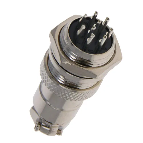 Vista 17 de Heyiarbeit Plata GX16 7A 2P Conector de Aviación Hembra Panel de Alambre Accesorios de chasis de alimentación Conector de metal Aviación 1 unids