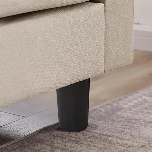 Vista 7 de Sofá en forma de L de 102 pulgadas, sofá con mesa auxiliar otomana, sofá moderno de 4 asientos con funda extraíble para apartamento y sala de estar
