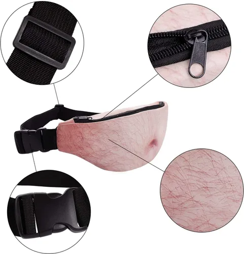 Vista 5 de Riñonera para el vientre, bolsa de cintura para papá, regalo de broma para adultos, padre, marido y hombres, con calcetines divertidos