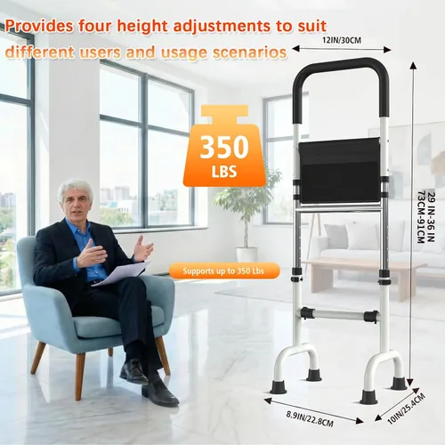 Vista 4 de Ayuda de soporte para silla de ancianos, sofá, ayuda de pie y apoyos para cirugía de cadera y rodilla, ayuda de recuperación ajustable, herramienta