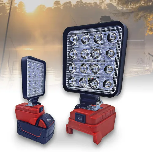 Vista 9 de Luz de trabajo LED de 60W 4500LM compatible con batería Milwaukee de 18 V