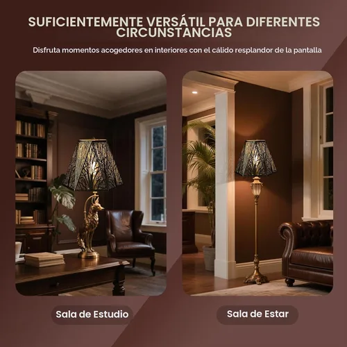 Vista 5 de Pantalla de lámpara de metal grabado, pantalla de lámpara hexagonal con exterior de bronce antiguo y interior chapado en oro, 7" superior x 13.8