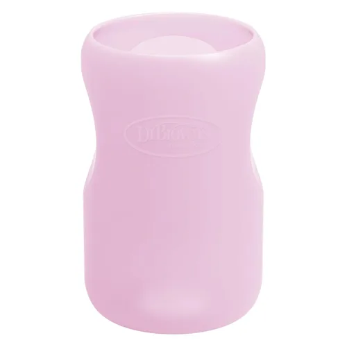 Vista 11 de Funda de botella de vidrio de cuello ancho Dr. Brown's Options+, 100% silicona, azul, sin BPA, 5 oz, paquete de 1 unidad