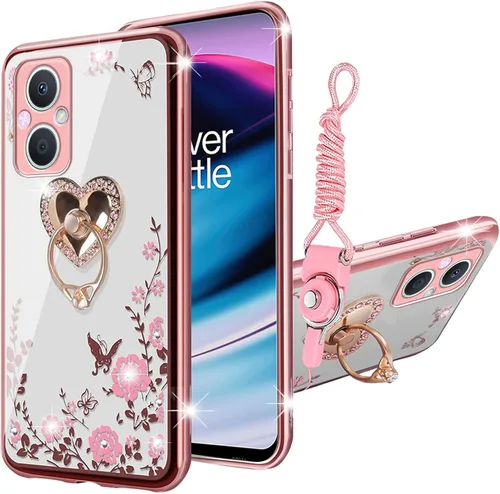 Vista 11 de Funda para teléfono N20, OnePlus Nord N20 5G para mujeres y niñas, galvanoplastia, bonita, de lujo, estética, moderna, bonita, completa, protección