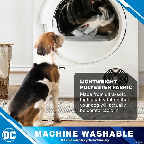 Vista 4 de DC Comics Disfraz de Batman para perro, talla XS El mejor disfraz de DC Comics de Batman para perros pequeños Disfraces divertidos para perros