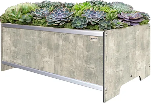 Vista 11 de Cama de jardín elevada (36 x 12 x 14 pulgadas) resistente a la intemperie, maceta para exteriores con drenaje para camas de verduras, jardinería
