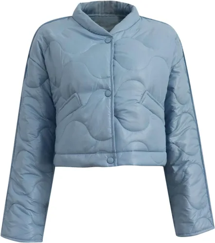 Vista 2 de Chaqueta de plumón para mujer, chaqueta de algodón corta de moda para mujer 2023 otoño e invierno nuevo abrigo chaqueta de algodón