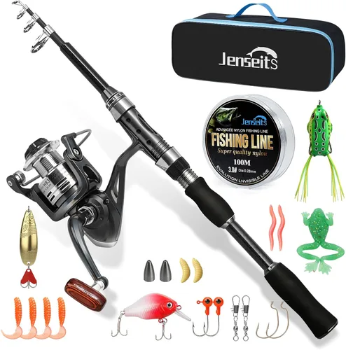 Vista 18 de Jenseits 6-12Ft Fishing Rod, 2 & 3-Piece Spinning & Casting Pole