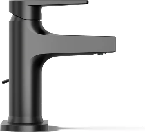 Vista 8 de Kohler 74021-4-BL Taut - Grifo de lavabo de baño con mango único, 1.2 gpm, negro mate