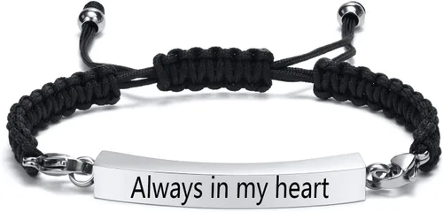 Vista 8 de Hisatan Personalized Urn Bracelet for Ashes, Cremation Jewelry Keepsakes for Ashes for Women Men, Handmade Woven Rope Adjustable Ashes Holder