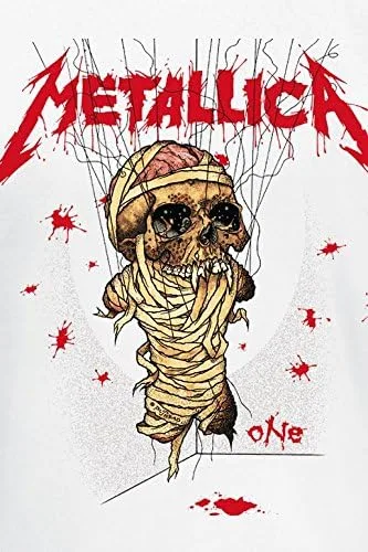Vista 3 de Metallica Men's One Landmine T-Shirt White