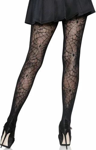 Vista 2 de Leg Avenue - Medias de tela araña de encaje para mujer