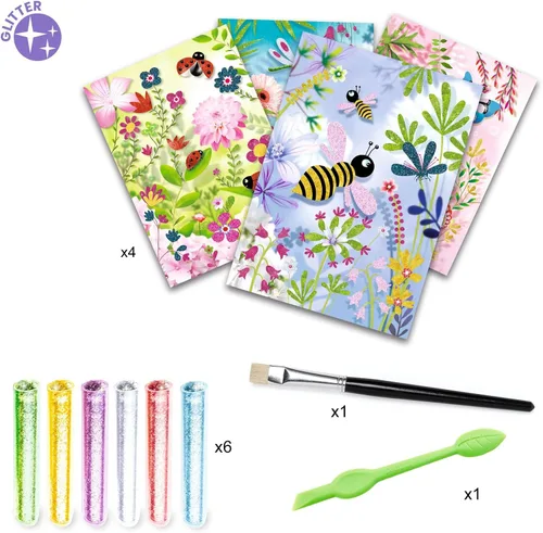 Vista 2 de DJECO Kit de manualidades con purpurina de mariposas