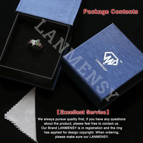 Vista 7 de LANMENSY Demon Slayer Anillos de anime Joyería original de plata de ley 925 "All24 estilos" nuevo Tamaño ajustable Kimetsu No Yaiba Cosplay Moda