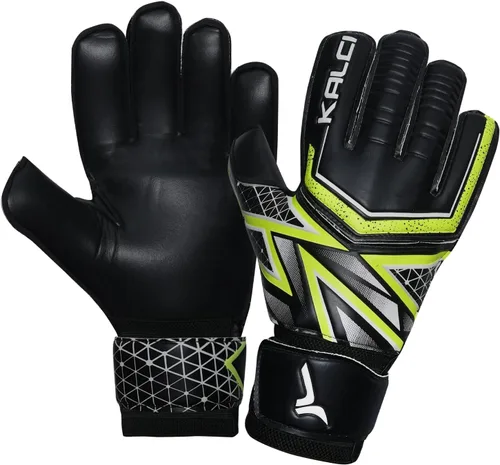 Vista 11 de Kalci Guantes de portero de fútbol con acolchado de espuma de látex para niños/adultos, protección de dedos transpirables, guantes de portero