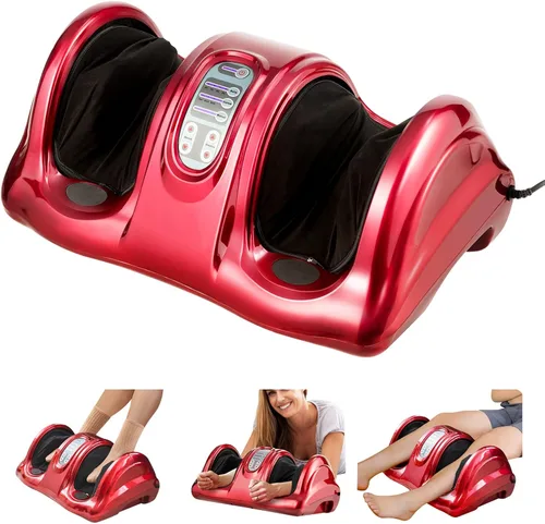 Vista 11 de WELLHUT Máquina masajeadora de pies Shiatsu, masajeador de pies y pantorrillas para tobillo, brazo de pierna de pantorrilla, rodillo de amasado Negro