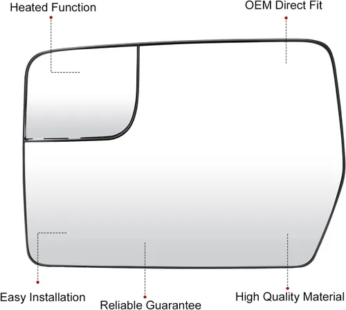 Vista 3 de Espejo calefactable para Ford F150 2011, 2012, 2013, 2014, repuesto BL3Z-17K707-E