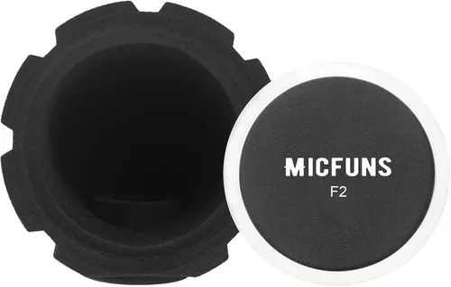 Vista 6 de F2 - Filtro de parabrisas para micrófono profesional, filtro acústico para micrófonos de estudios de grabación de 45 a 2.362 in, espuma absorbente