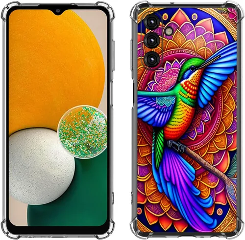 Vista 36 de Samsung Galaxy A14 5G - Funda para teléfono celular, diseño de flores de mariposa azul, a prueba de golpes, TPU con bordes elevados, compatible