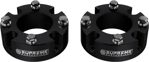 Vista 11 de Kit elevador para Toyota Tundra, espaciadores de puntal de palanquilla de avión T6 delanteros, Plateado