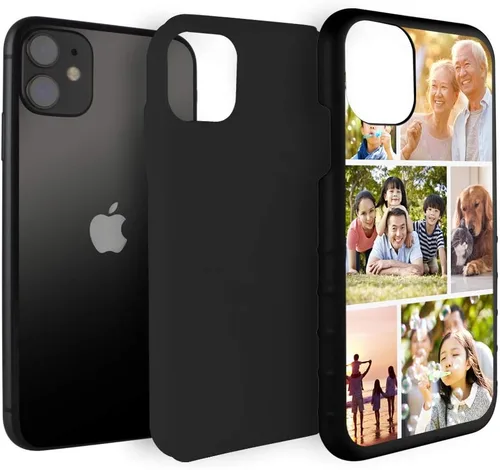 Vista 3 de Guard Dog Funda compatible con iPhone 11, grado militar, protección resistente de dos piezas, personalizada, fotos, seis marcos