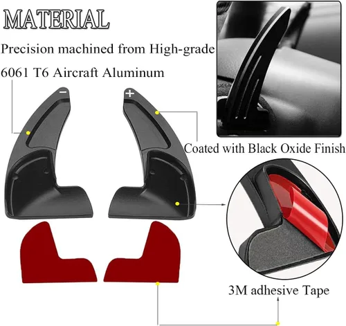 Vista 2 de 2 unidades de accesorios interiores para volante, cubierta de tapicería extendida para Dodge Challenger Charger Durango RT & Scat Pack 2015-2021