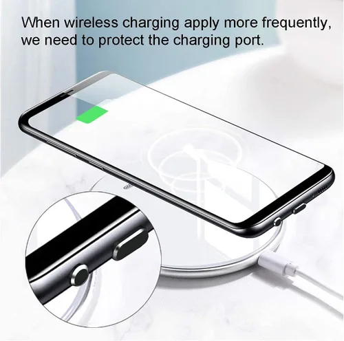 Vista 5 de Tapones antipolvo USB C tipo C para puerto de carga, 4 unidades con 2 protectores de cable en espiral compatibles con iPhone 17/16/15 Plus Pro Max