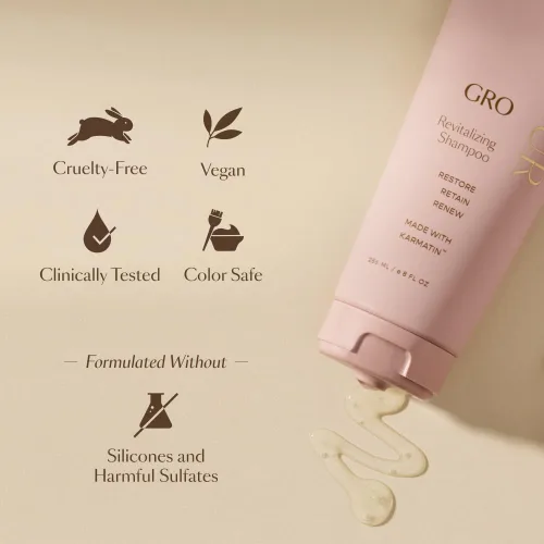 Vista 7 de Vegamour El kit diario incluye champú y acondicionador revitalizante GRO y champú seco GRO para adelgazar el cabello
