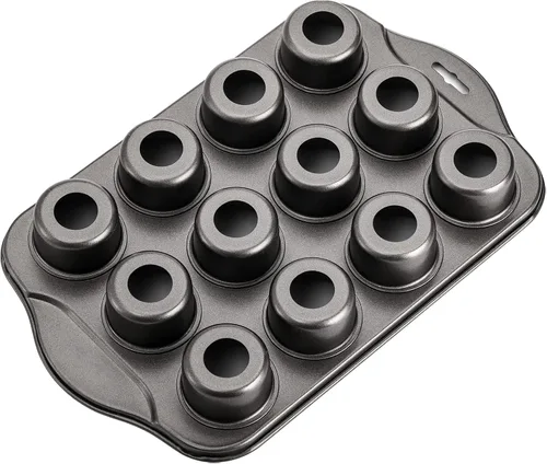 Vista 4 de Tosnail Paquete de 2 mini moldes para tarta de queso de 12 cavidades con parte inferior extraíble
