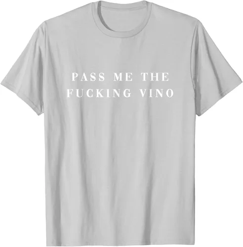 Vista 41 de Pásame el maldito Vino. Camiseta divertida con texto en inglés «Wine nice lettering AM PM Fun»