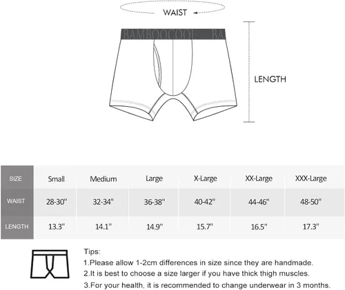 Vista 8 de BAMBOO COOL Men's Cool Breathable Mesh Underwear Moisture-Wicking Boxer Briefs Performance 4 Pack