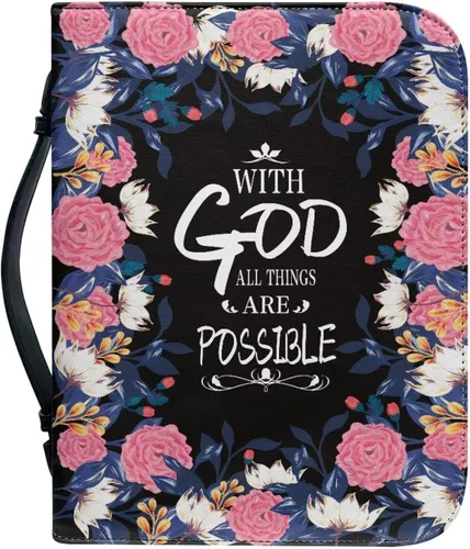 Vista 33 de TODIYADDU Cubierta de la Biblia Personalizable Personalizable PU Biblia Protector Libro Cubierta de la Biblia Bolsa de asas