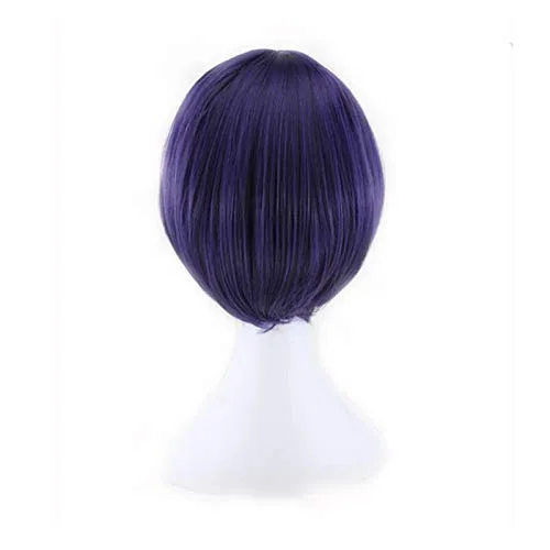 Vista 4 de AHJSN - Peluca de anime Tokyo Ghoul Touka Kirishima para cosplay, disfraz de Kirishima Toka para mujer, pelo corto, fiesta de Halloween