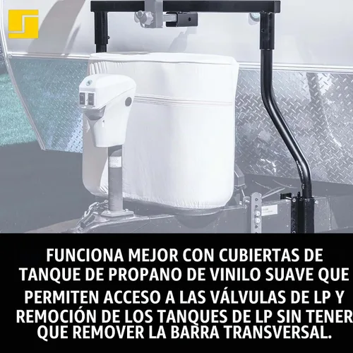 Vista 6 de Stromberg Carlson CC-275 Litera de Carga para Bicicleta de Lengüeta de Remolque - Soporte Ajustable de Lengüeta de Remolque para RVs, Soporta Hasta