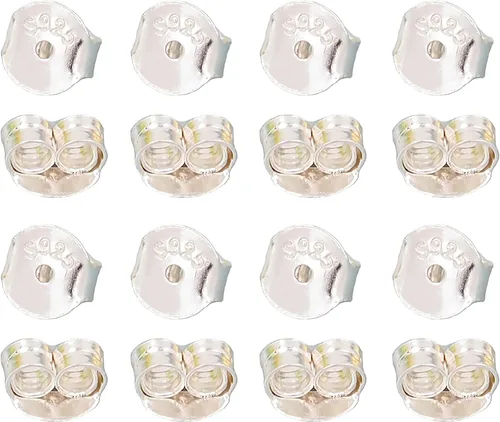 Vista 12 de 20 unidades/10 pares de aretes chapados en oro de 18 quilates para tachuelas, de plata de ley 925, no se decolora, seguro, hipoalergénico seguro