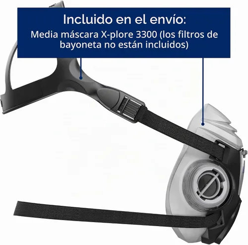 Vista 5 de Dräger X-plore 3300 Máscara respiradora de media cara, aprobada por NIOSH