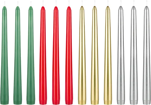 Vista 9 de Mega Candles 48 velas cónicas negras rectas sin perfume, vela de cera vertida a mano de 4 x 3/4 pulgadas, decoración del hogar, recepciones de boda