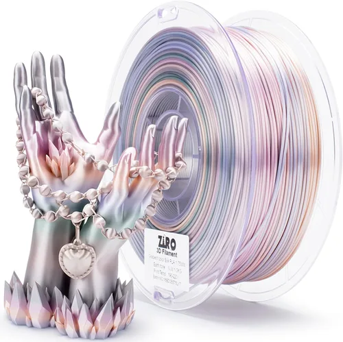 Vista 29 de ZIRO - Rápido cambio de color PLA, filamento de gradiente de color de 1.75mm, filamentos de PLA arcoíris brillantes, compatible con la mayoría
