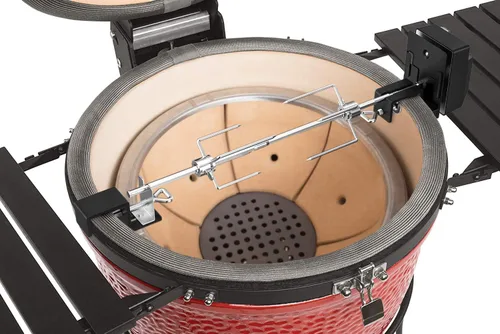 Vista 5 de Skyflame Kit de asador de acero inoxidable con motor de rotisery resistente y accesorios – se adapta a Big BGE Kamado Joe Pit Boss y otros