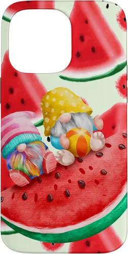 Vista 21 de Summertime with My Gnomies Watermelon Retro Beach Summer Case for iPhone 17