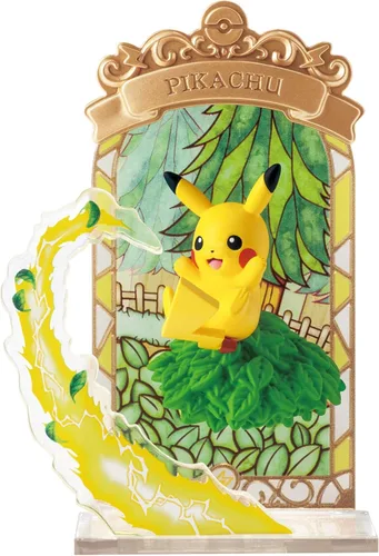 Vista 2 de Pokemon Stained Glass Collection Full Complete 6 piezas Candy Toy & Gum (monstruo de bolsillo)