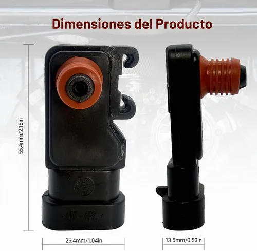Vista 6 de Sensor de presión absoluta del colector de mapa reemplaza 12614970 16212460