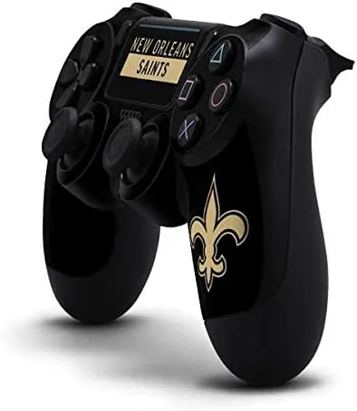 Vista 2 de Skinit Decal Gaming Skin Compatible with PS4 Pro/Slim Controller - Officially Licensed NFL New Orleans Saints Black Performance Series Design