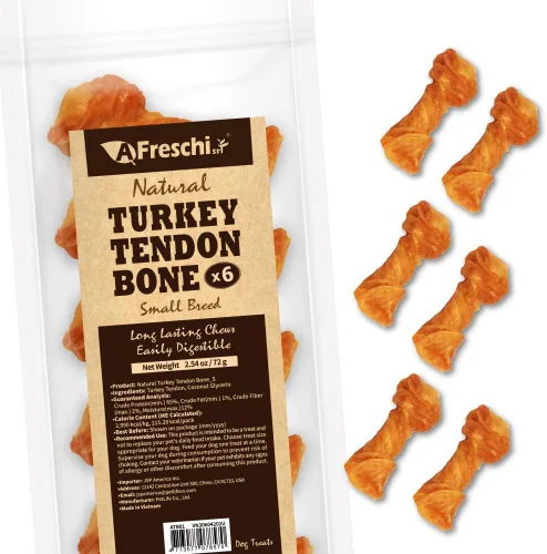 Vista 10 de A Freschi srl Tendones de pavo para perros, golosinas saludables para perros de origen estadounidense, masticables para cachorros sin piel cruda