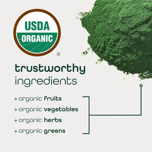 Vista 6 de Zena Nutrition Polvo de Energía y Hidratación de Super Verdes Orgánicos, Más de 70 Superalimentos, 0 Azúcar, 5G de Fibra, Espirulina, Clorella