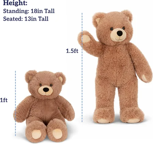 Vista 6 de Vermont Teddy Bear - Peluche de oso marrón, supersuave, 18 pulgadas